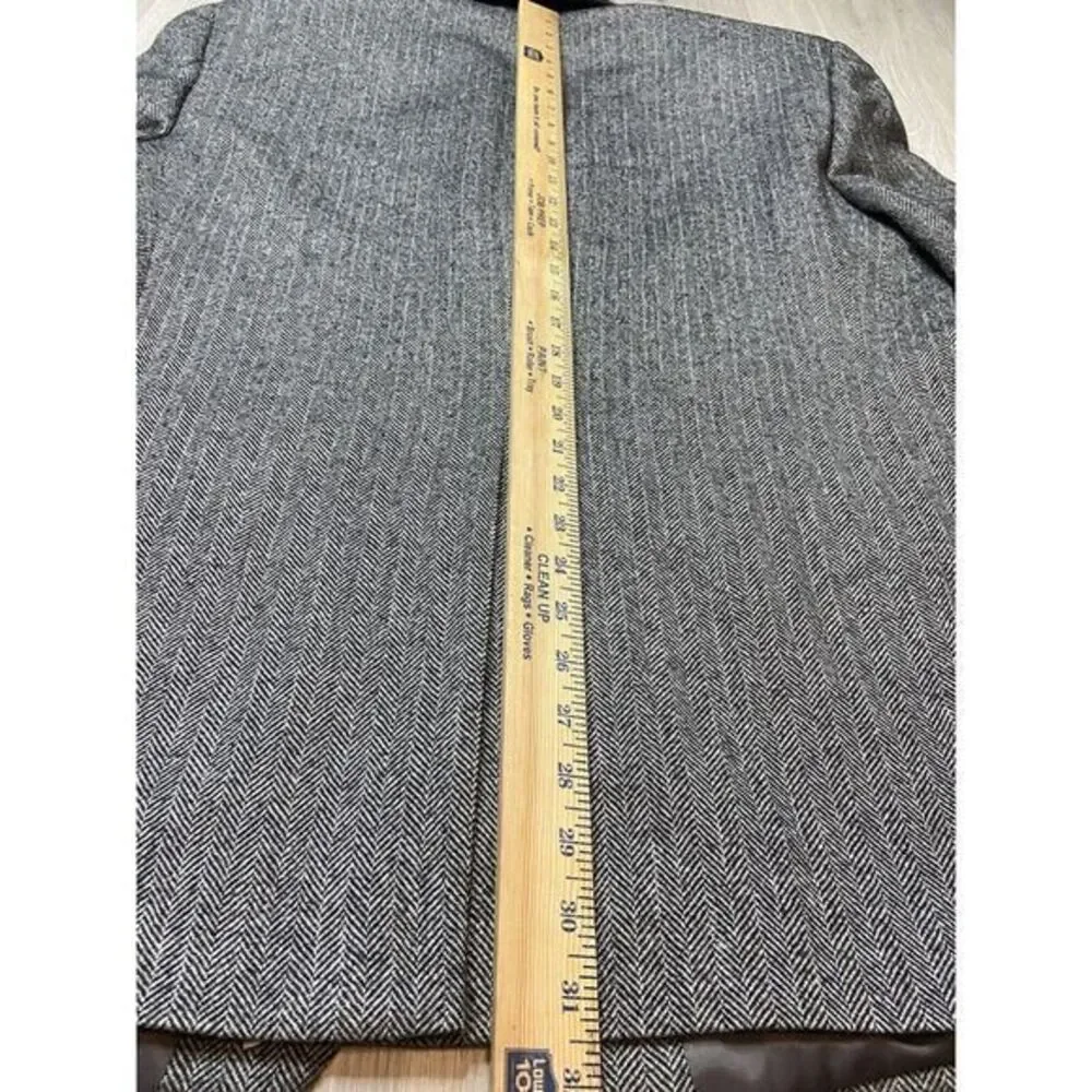Lauren Ralph Lauren Sport‎ Coat Jacket Men 43 R Brown Tweed Wool Herringbone